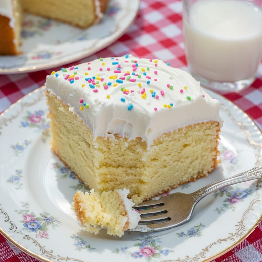 The Ultimate Moist Vanilla Sheet Cake for Potlucks