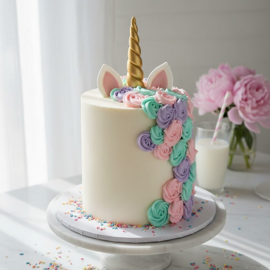 The Ultimate Tall Unicorn Birthday Cake: A Stunning Single-Layer Confetti Recipe