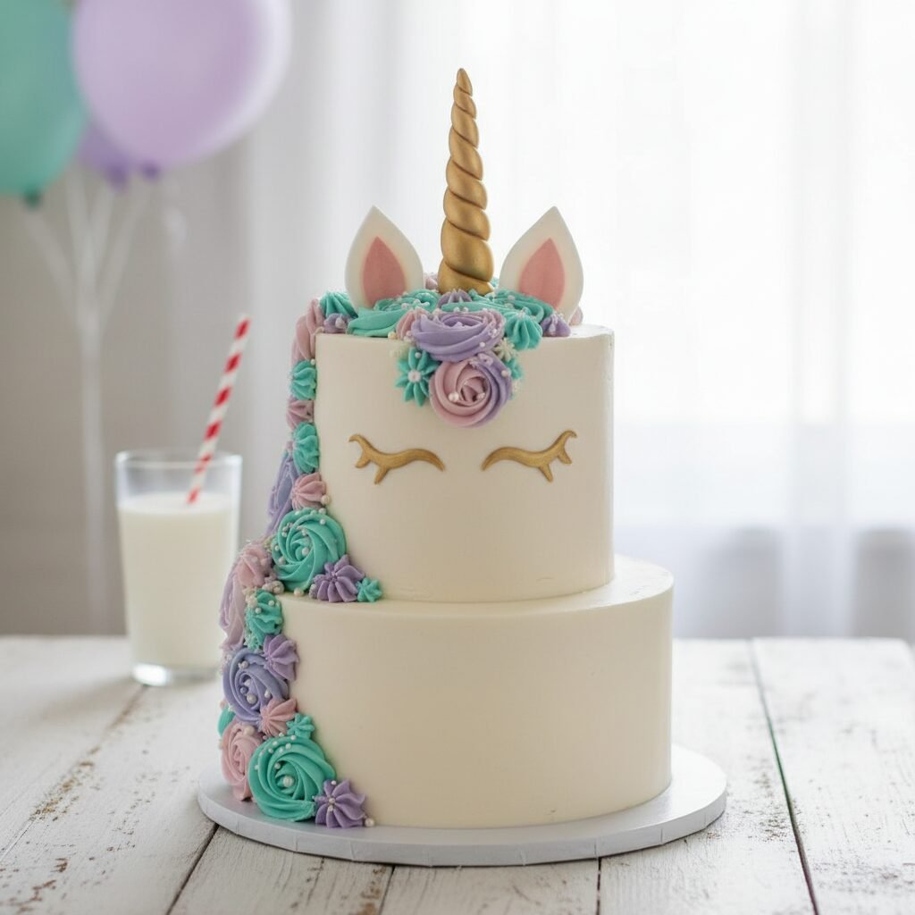 The Ultimate Tall Unicorn Birthday Cake: A Magical Two-Layer Delight